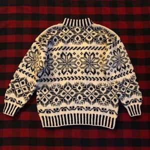 Vtg 80s/90s 100% Wool Fair Isle Sweater